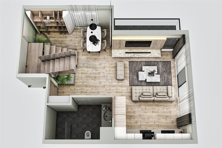 Apartments 2+1 Duplex in der Wohngegend von Persimmon - Antalya