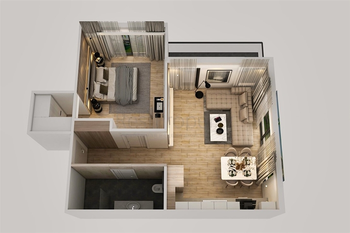 Apartments 2+1 Duplex in der Wohngegend von Persimmon - Antalya