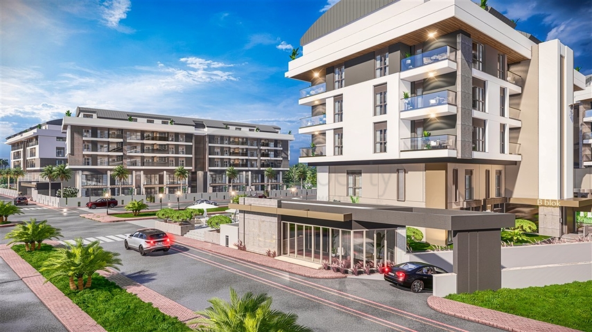 Apartments 2+1 Duplex in der Wohngegend von Persimmon - Antalya