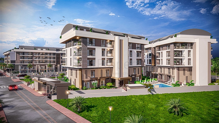 Apartments 2+1 Duplex in der Wohngegend von Persimmon - Antalya