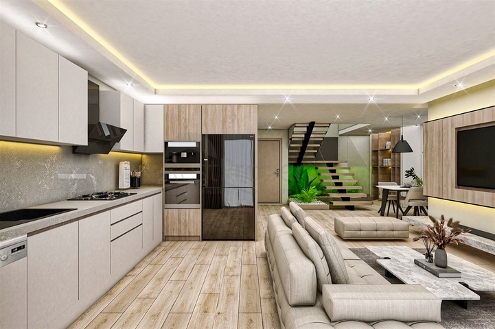 Apartments 2+1 Duplex in der Wohngegend von Persimmon - Antalya