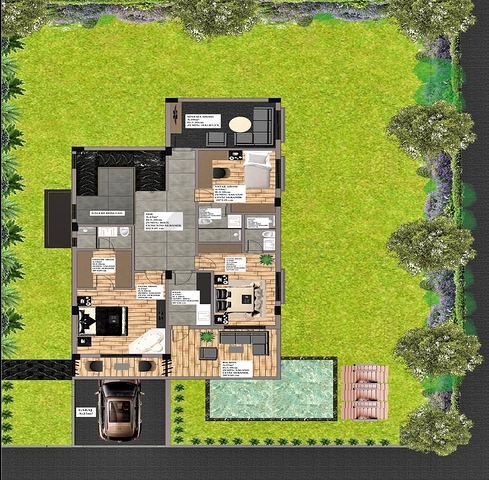 Villa mit 5+1 Grundrissen in der Region Doshemealty - Antalya