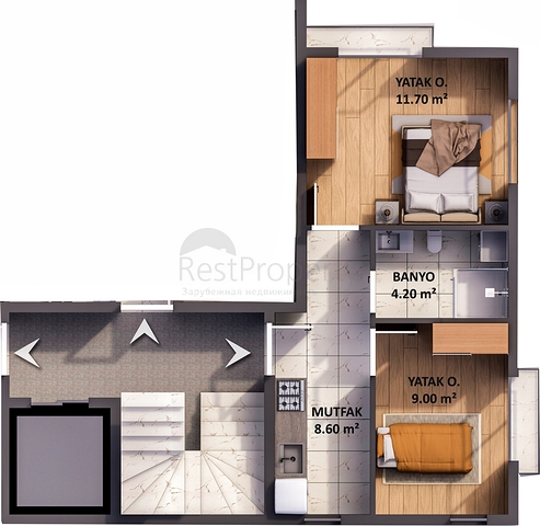 Apartments mit 1+1 Grundriss im Stadtteil Kepez - Antalya 