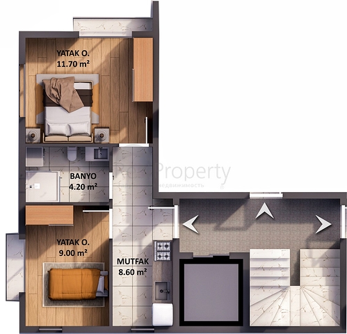 Apartments mit 1+1 Grundriss im Stadtteil Kepez - Antalya 