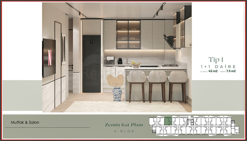 Investitionsprojekt im Wohnbezirk Güzeloba - Antalya