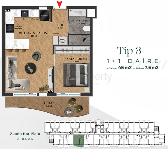 Investitionsprojekt im Wohnbezirk Güzeloba - Antalya