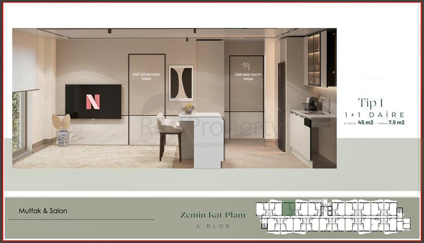 Investitionsprojekt im Wohnbezirk Güzeloba - Antalya