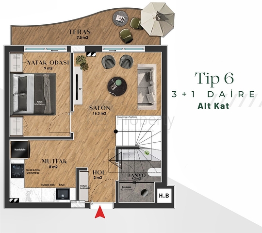 Investitionsprojekt im Wohnbezirk Güzeloba - Antalya