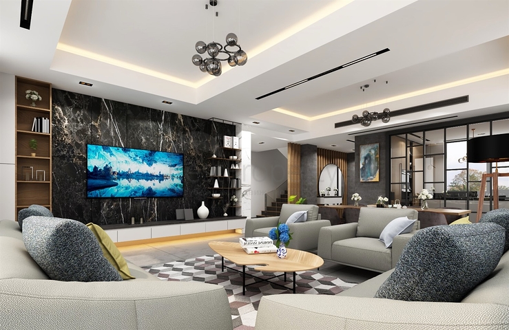 Villa mit 5+2 Grundrissen im Stadtteil Mollayusuf - Antalya