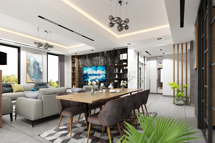 Villa mit 5+2 Grundrissen im Stadtteil Mollayusuf - Antalya