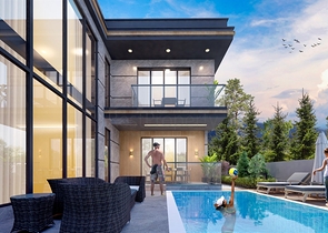 4+1-Villa in der Region Doshemealty - Antalya 