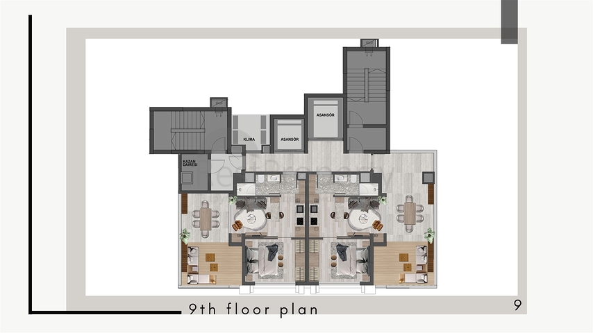 Apartments mit 1+1 Grundriss im Stadtteil Kepez - Antalya 