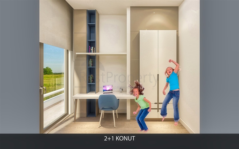 2+1 Wohnung im Stadtteil Altyntasch - Antalya  