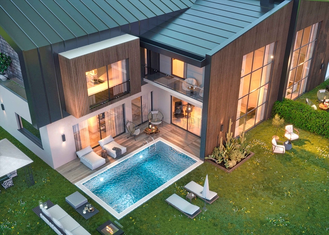 4+1-Villen im Stadtteil Doshemealty - Antalya 