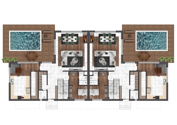 4+1-Villen im Stadtteil Doshemealty - Antalya 