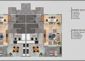 4+1-Villen im Stadtteil Doshemealty - Antalya 