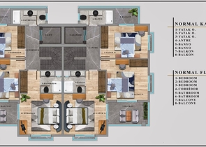 4+1-Villen im Stadtteil Doshemealty - Antalya 
