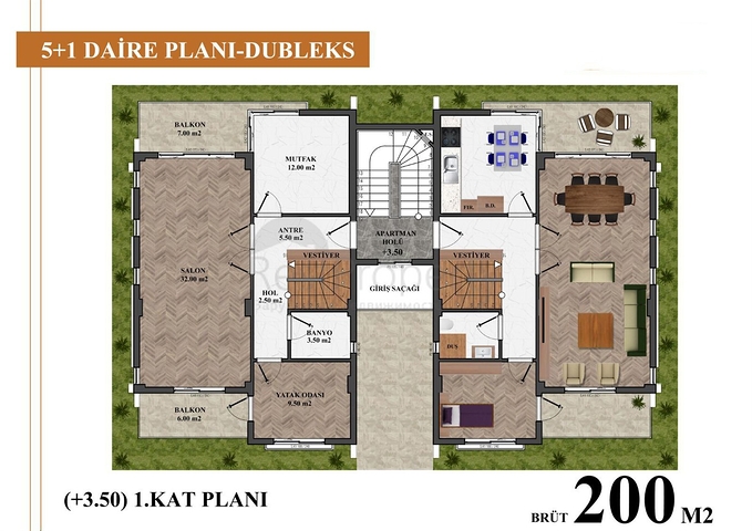 Apartment mit 2+1 Grundriss im Stadtteil Kemer - Antalya 