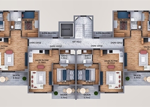 2+1 Wohnung im Stadtteil Altyntasch - Antalya 