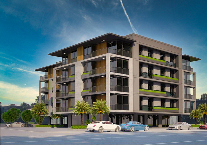 Apartments mit 1+1 Grundriss im Zentrum von Antalya 