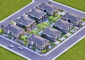 4+1-Villa in der Region Doshemealty - Antalya 