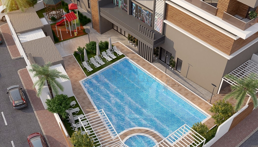 Wohnanlage mit Gasheizung im Stadtteil Kepez Antalya