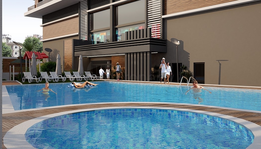 Wohnanlage mit Gasheizung im Stadtteil Kepez Antalya