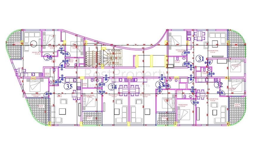 Neuer Komplex im Zentrum von Alanya