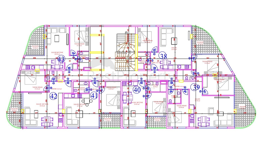Neuer Komplex im Zentrum von Alanya