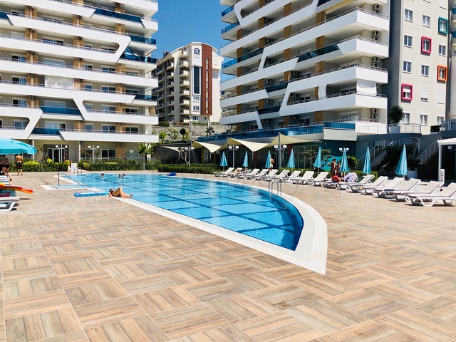 1+1 Wohnungen zur Miete in einem Komplex mit Hotelinfrastruktur in Avsallar