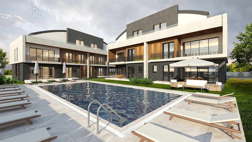 Villen in der Endphase des Baus in Konyaalti 