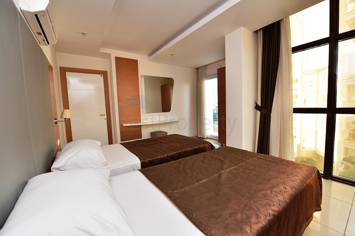 Möblierte Wohnung mit zwei Schlafzimmern zur Miete.