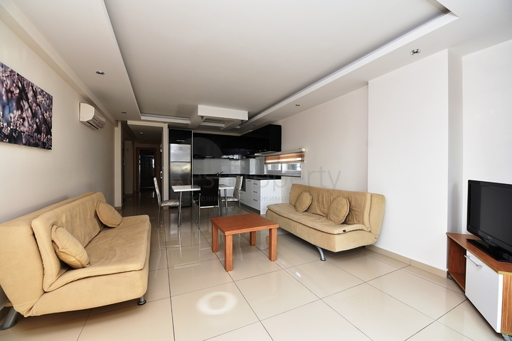 Möblierte Wohnung mit zwei Schlafzimmern zur Miete.