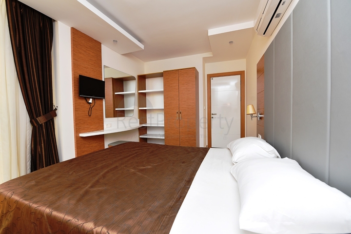 Möblierte Wohnung mit zwei Schlafzimmern zur Miete.