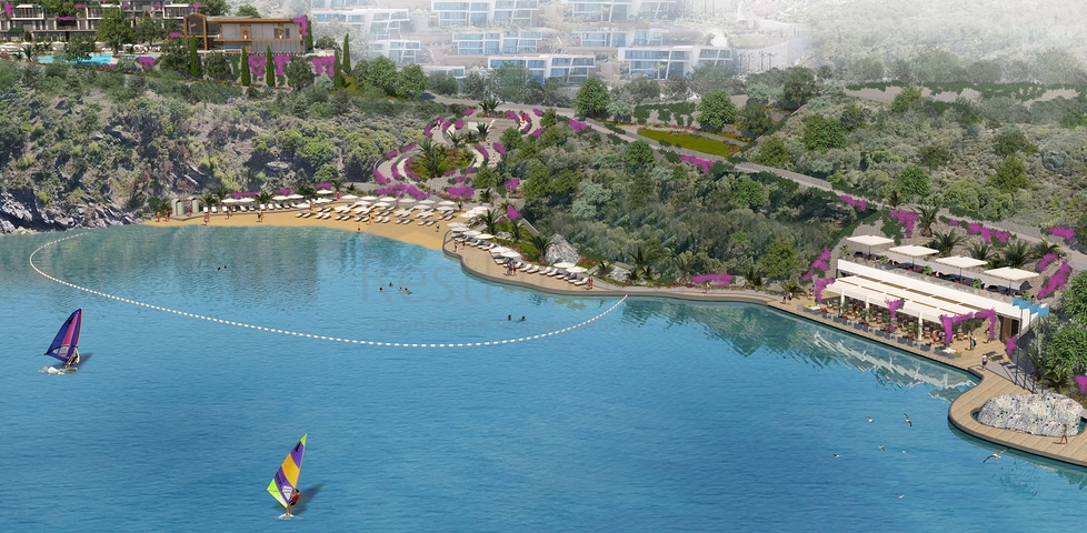 Komplex moderner Villen an der Ägäis in Bodrum