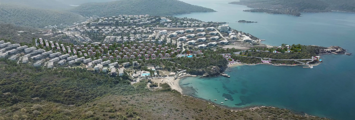 Komplex moderner Villen an der Ägäis in Bodrum