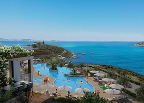 Komplex moderner Villen an der Ägäis in Bodrum