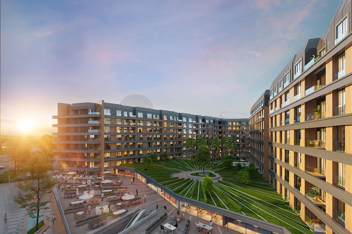 Wohnanlage Familienkonzept, in der Nähe der U-Bahn-Station