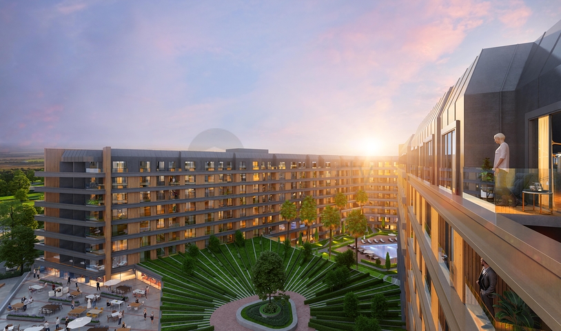 Wohnanlage Familienkonzept, in der Nähe der U-Bahn-Station