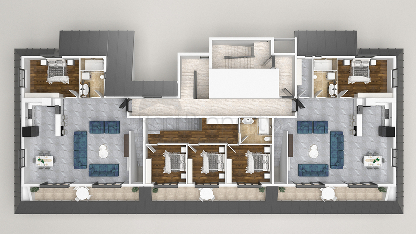 Neubaukomplex im europäischen Bezirk Oba