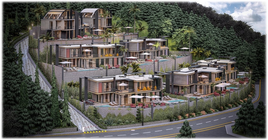 Neues Villenprojekt im Stadtteil Kargicak 