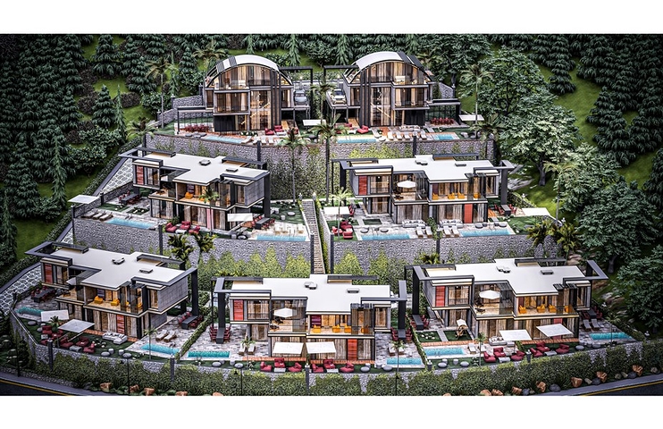 Neues Villenprojekt im Stadtteil Kargicak 