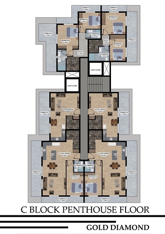 Die im Bau befindliche Wohnanlage im europäischen Bezirk Oba
