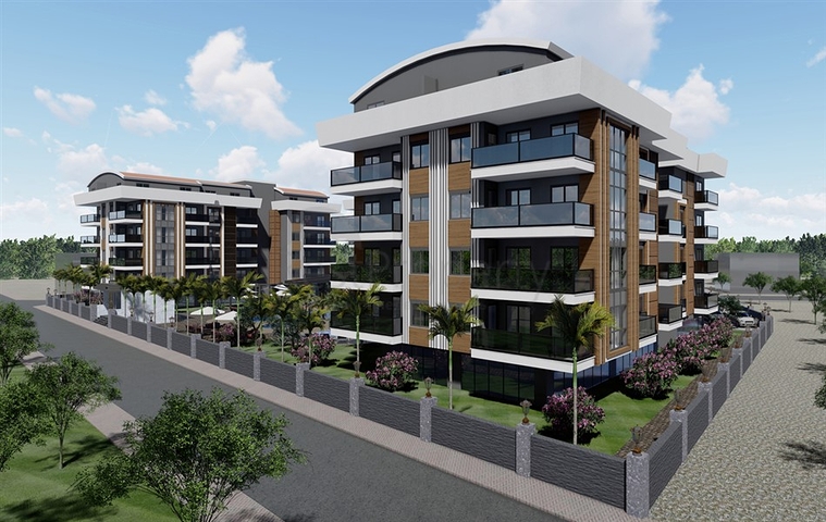 Die im Bau befindliche Wohnanlage im europäischen Bezirk Oba