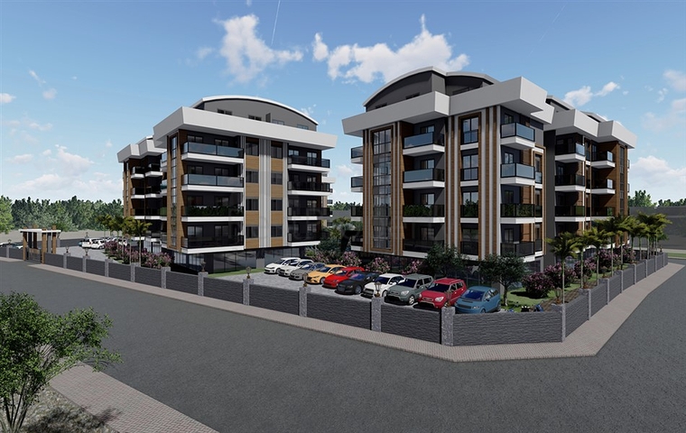 Die im Bau befindliche Wohnanlage im europäischen Bezirk Oba