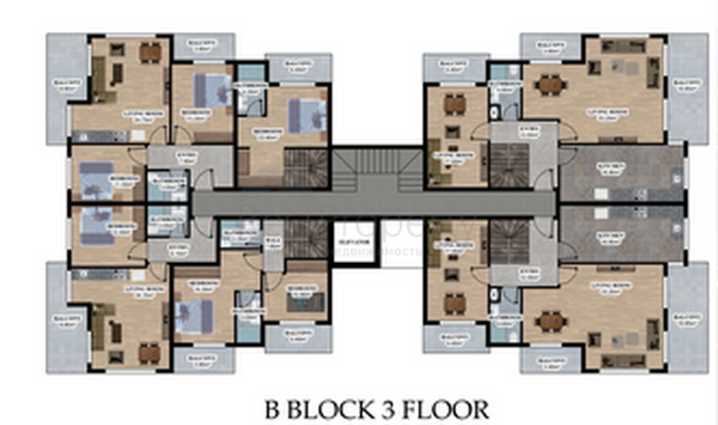 Die im Bau befindliche Wohnanlage im europäischen Bezirk Oba