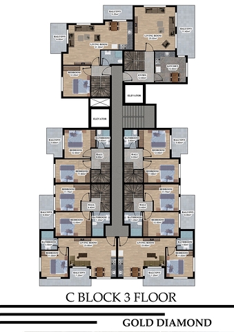 Die im Bau befindliche Wohnanlage im europäischen Bezirk Oba