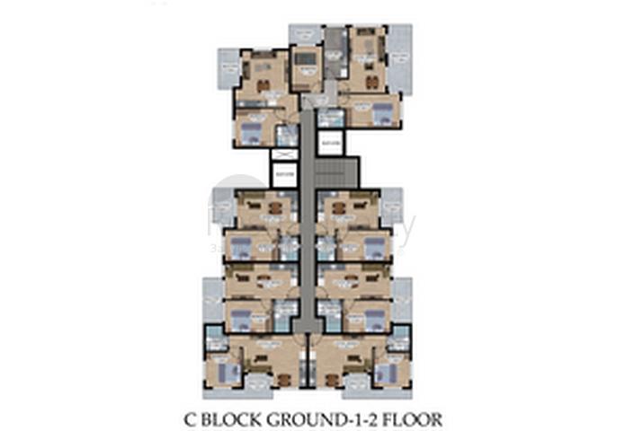 Die im Bau befindliche Wohnanlage im europäischen Bezirk Oba