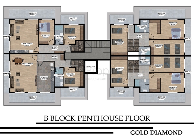 Die im Bau befindliche Wohnanlage im europäischen Bezirk Oba