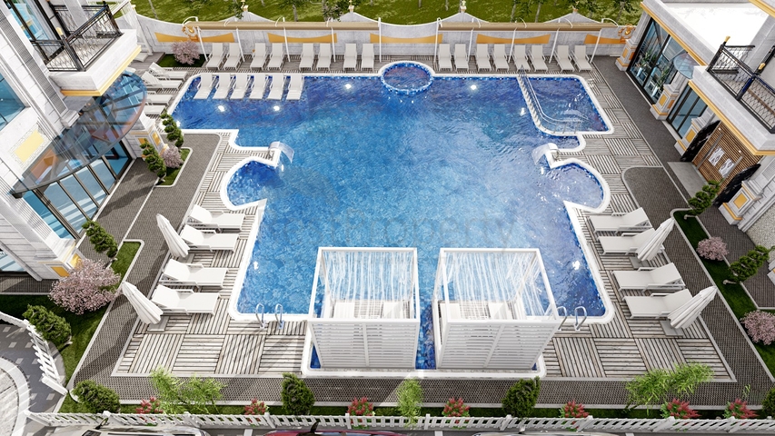 Neubaukomplex im Stadtteil Mahmutlar